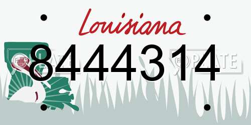 8444314 Louisiana License Plate
