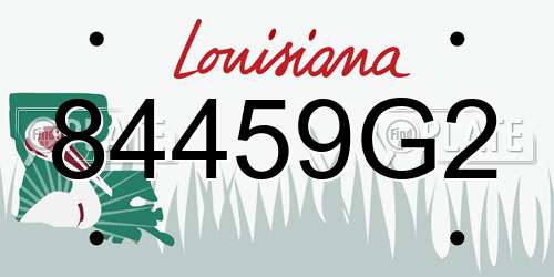 84459G2 Louisiana License Plate