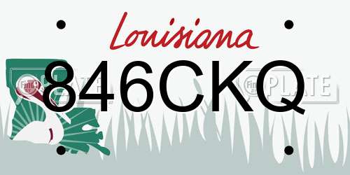 846CKQ Louisiana License Plate