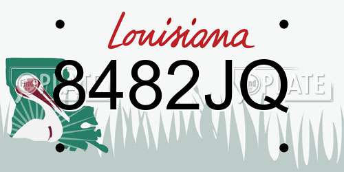 8482JQ Louisiana License Plate