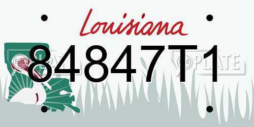 84847T1 Louisiana License Plate