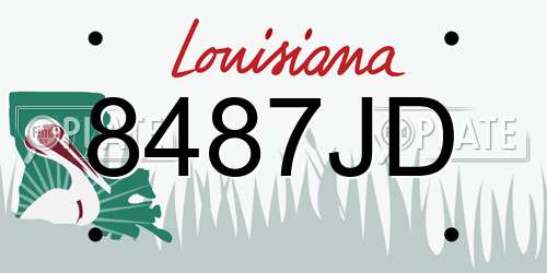 8487JD Louisiana License Plate