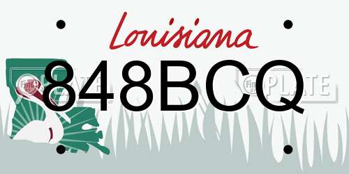 848BCQ Louisiana License Plate