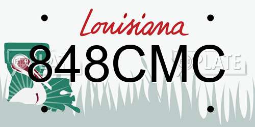 848CMC Louisiana License Plate