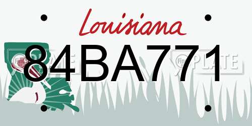 84BA771 Louisiana License Plate