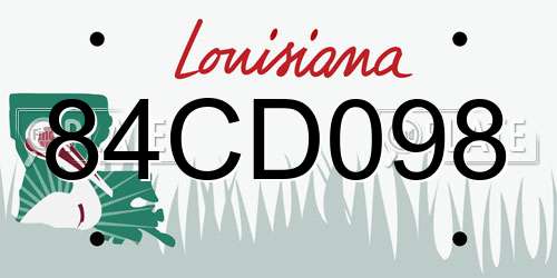 84CD098 Louisiana License Plate