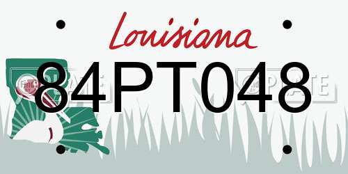 84PT048 Louisiana License Plate