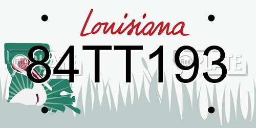 84TT193 Louisiana License Plate