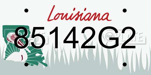 85142G2 Louisiana License Plate