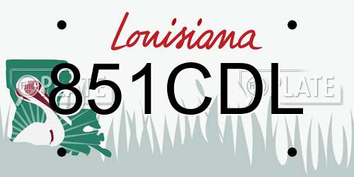 851CDL Louisiana License Plate