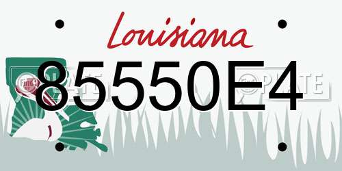 85550E4 Louisiana License Plate