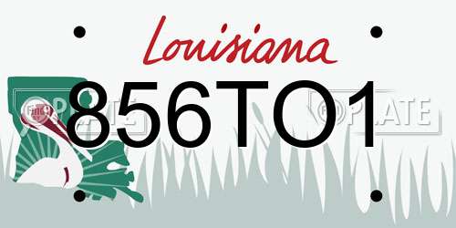 856TO1 Louisiana License Plate
