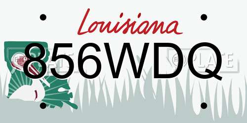 856WDQ Louisiana License Plate