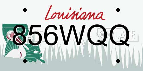 856WQQ Louisiana License Plate