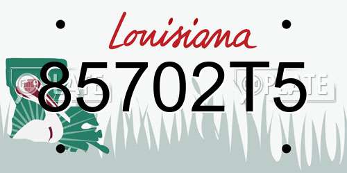 85702T5 Louisiana License Plate