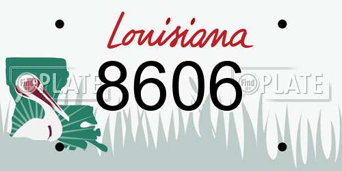 8606 Louisiana License Plate