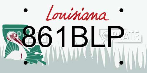 861BLP Louisiana License Plate