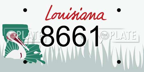 8661 Louisiana License Plate