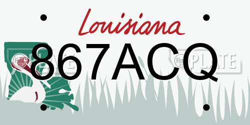 867ACQ Louisiana License Plate