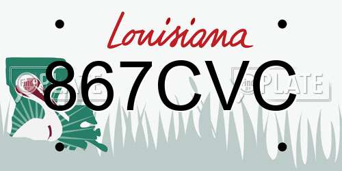 867CVC Louisiana License Plate