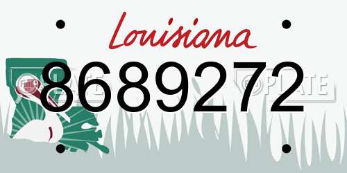 8689272 Louisiana License Plate