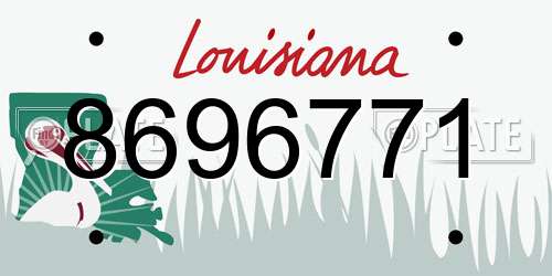8696771 Louisiana License Plate
