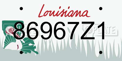 86967Z1 Louisiana License Plate