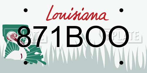 871BOO Louisiana License Plate