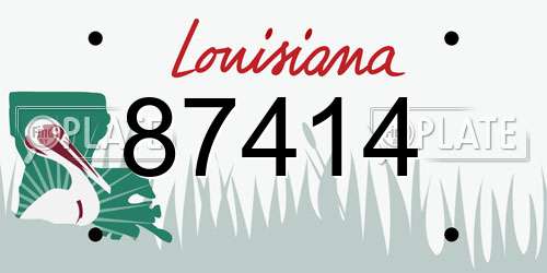 87414 Louisiana License Plate