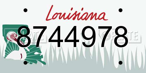 8744978 Louisiana License Plate