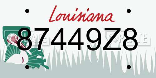 87449Z8 Louisiana License Plate