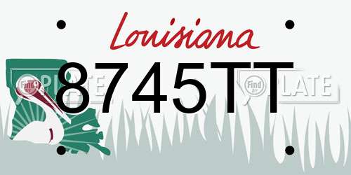 8745TT Louisiana License Plate