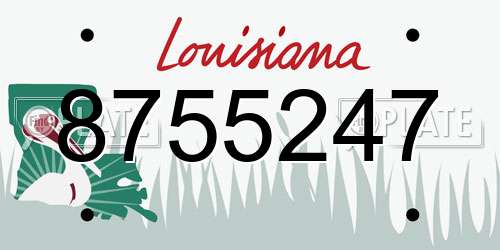 8755247 Louisiana License Plate