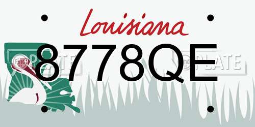 8778QE Louisiana License Plate