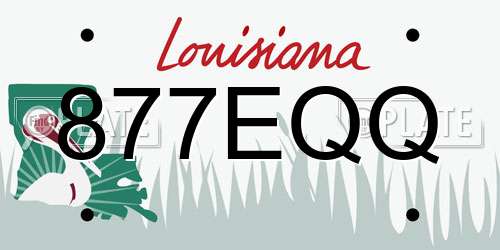 877EQQ Louisiana License Plate
