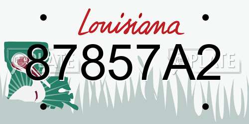 87857A2 Louisiana License Plate