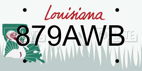879AWB Louisiana License Plate