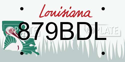 879BDL Louisiana License Plate