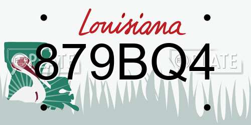 879BQ4 Louisiana License Plate