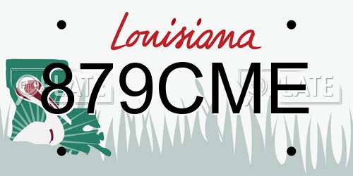 879CME Louisiana License Plate