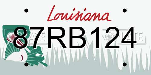 87RB124 Louisiana License Plate