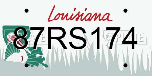 87RS174 Louisiana License Plate