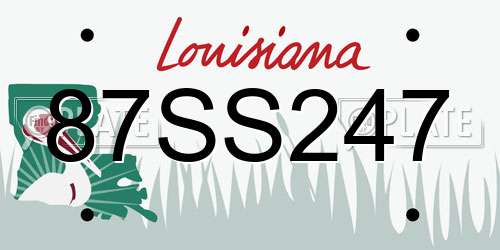 87SS247 Louisiana License Plate