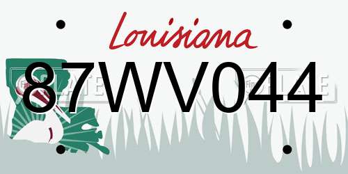 87WV044 Louisiana License Plate