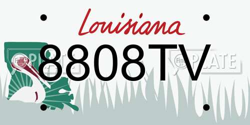 8808TV Louisiana License Plate