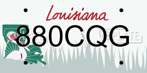 880CQG Louisiana License Plate