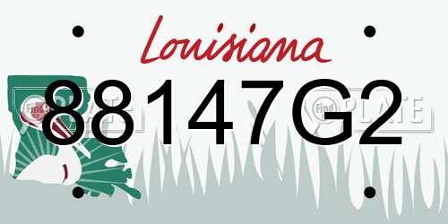 88147G2 Louisiana License Plate