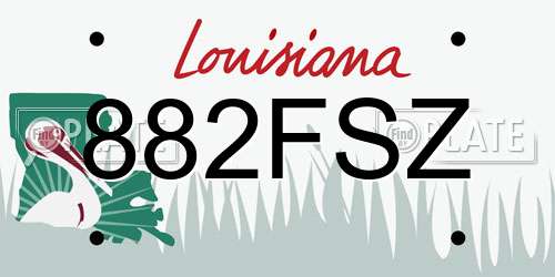 882FSZ Louisiana License Plate
