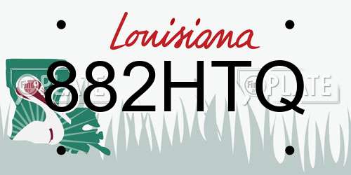 882HTQ Louisiana License Plate