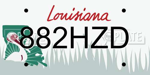 882HZD Louisiana License Plate